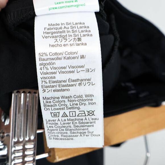 NWOT J.Crew Factory Remy Wide-Leg Cropped Stretch Dress Pant In Black Size 2 - Picture 9 of 9